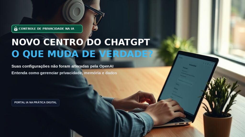 O novo centro de privacidade do ChatGPT